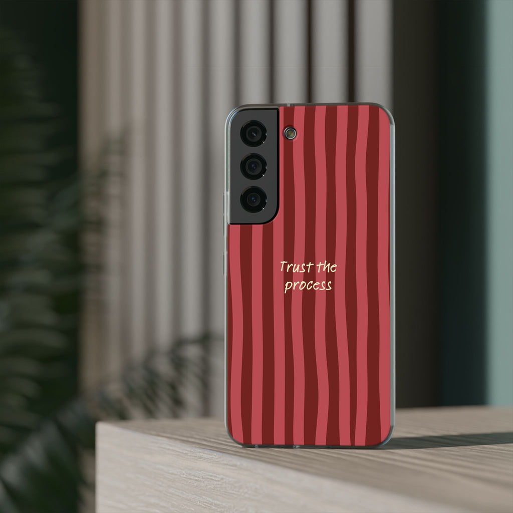 Phone Case — "Trust the Process" Red Stripe Protective Flexi Case