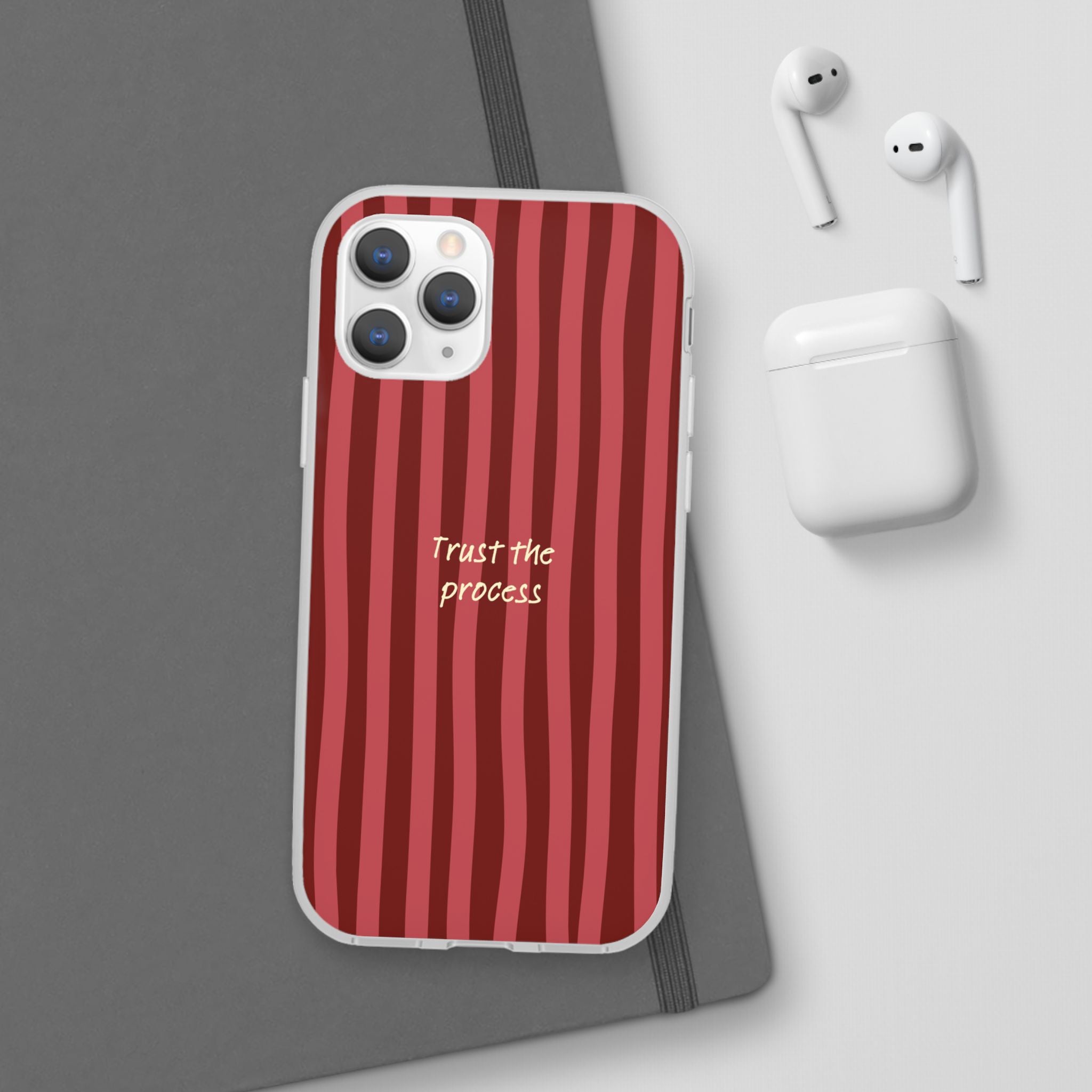 Phone Case — "Trust the Process" Red Stripe Protective Flexi Case