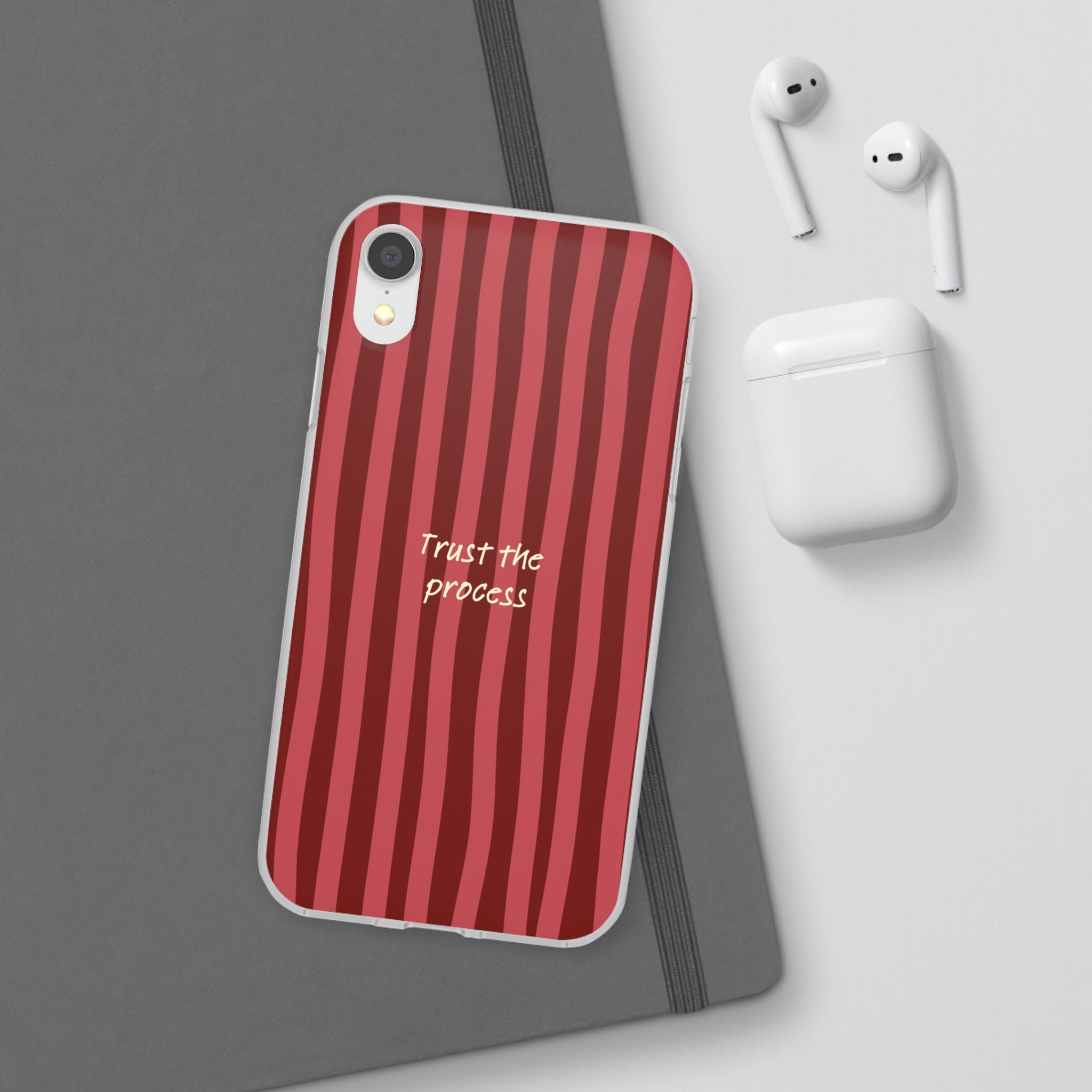 Phone Case — "Trust the Process" Red Stripe Protective Flexi Case