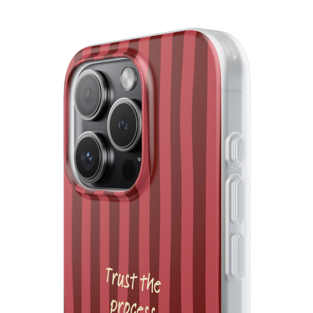 Phone Case — "Trust the Process" Red Stripe Protective Flexi Case