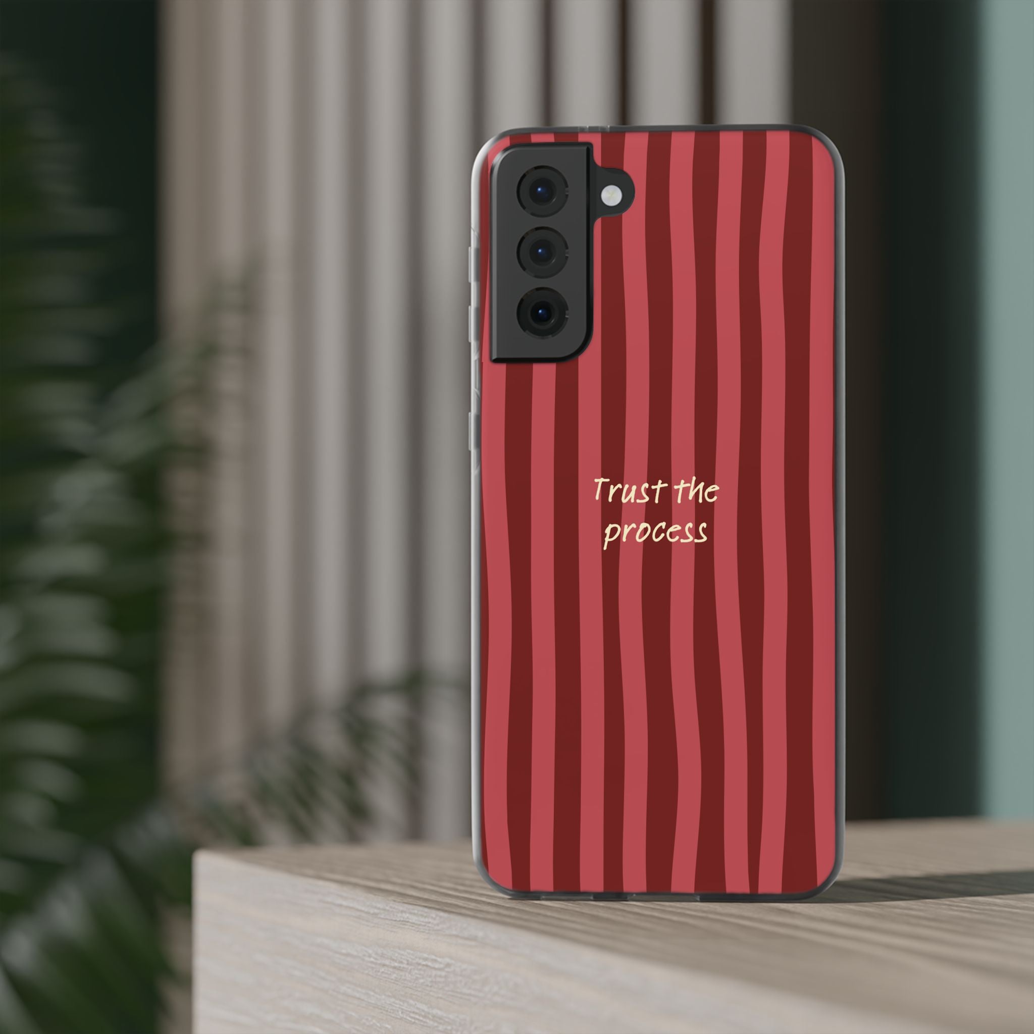 Phone Case — "Trust the Process" Red Stripe Protective Flexi Case