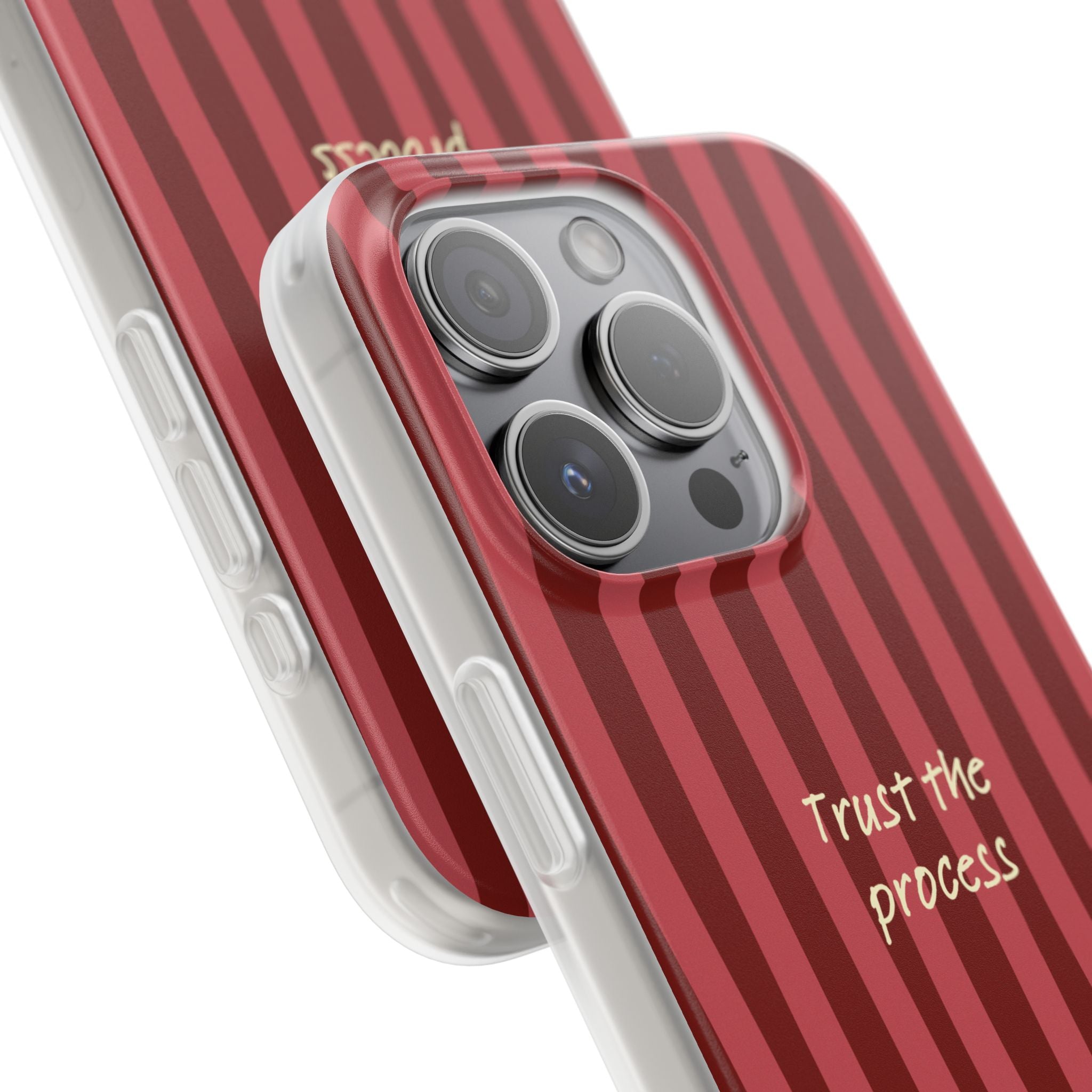 Phone Case — "Trust the Process" Red Stripe Protective Flexi Case