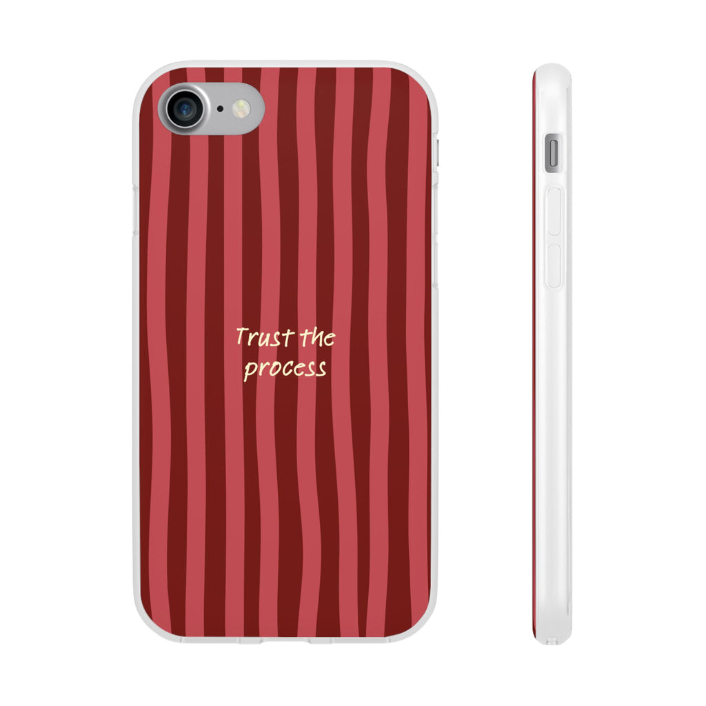 Phone Case — "Trust the Process" Red Stripe Protective Flexi Case