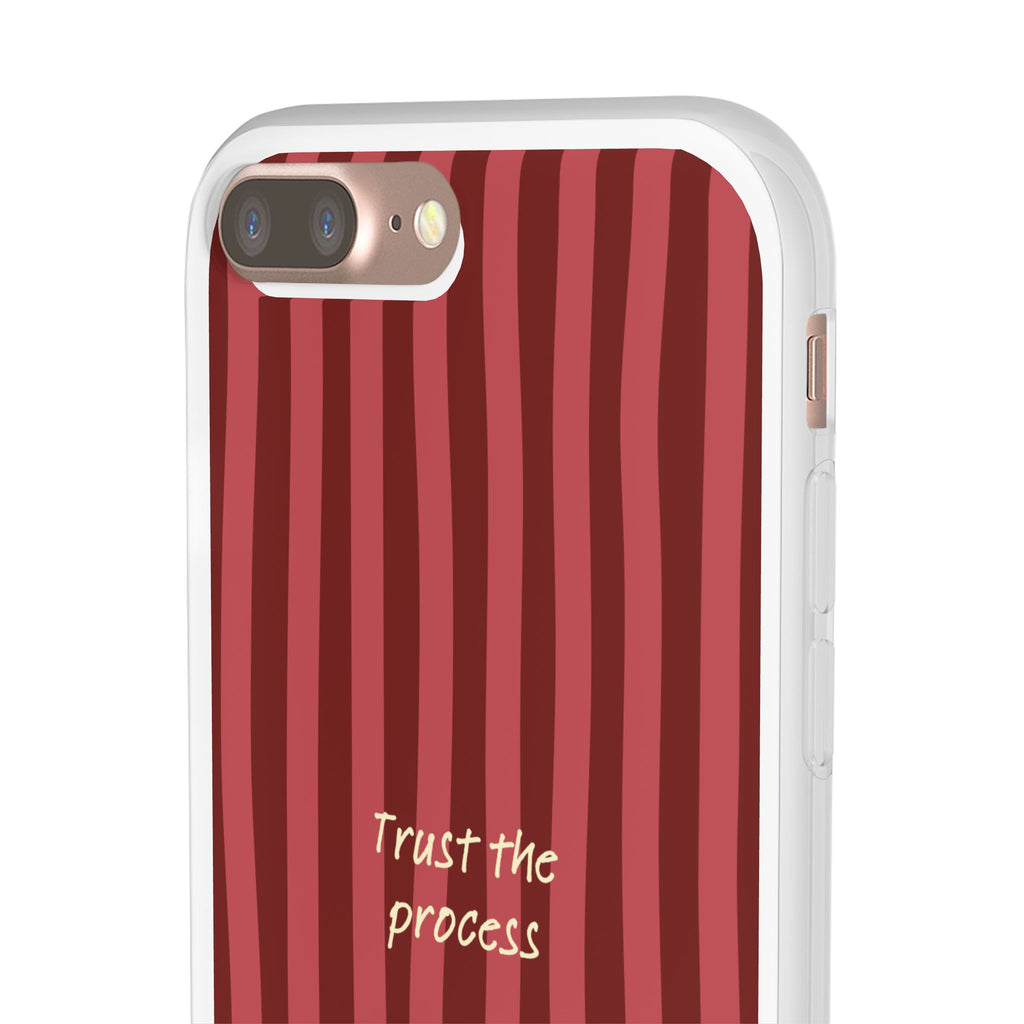 Phone Case — "Trust the Process" Red Stripe Protective Flexi Case