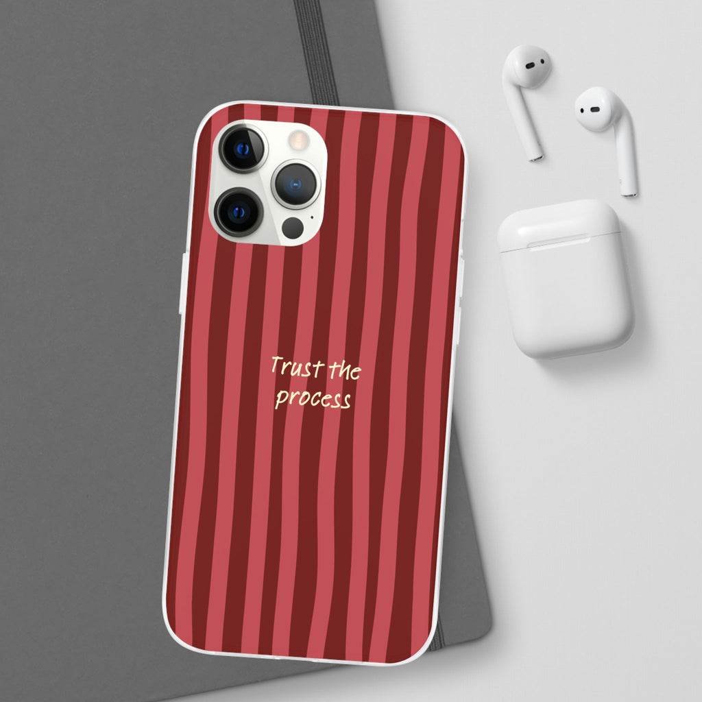 Phone Case — "Trust the Process" Red Stripe Protective Flexi Case