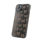 Leopard Bow Clear Phone Case — Transparent iPhone Case with Cute Animal Print Bows