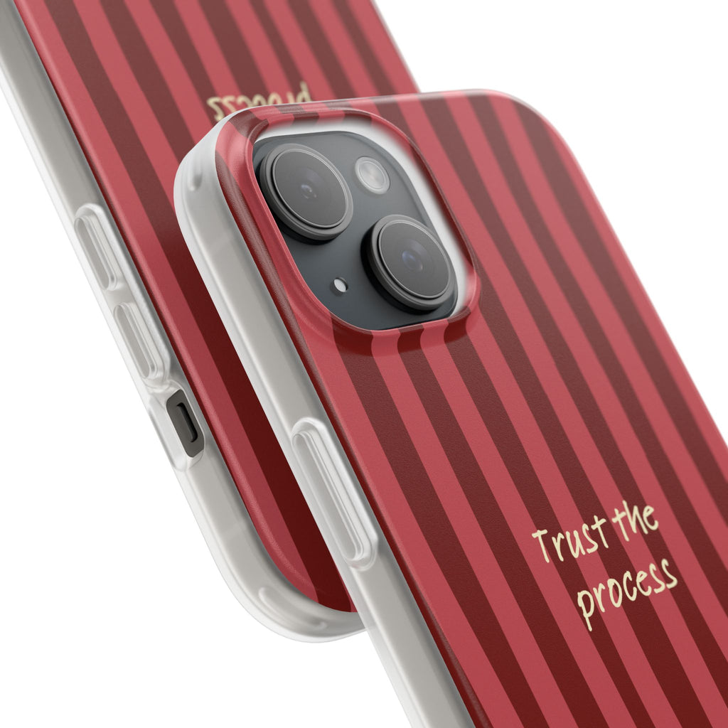 Phone Case — "Trust the Process" Red Stripe Protective Flexi Case