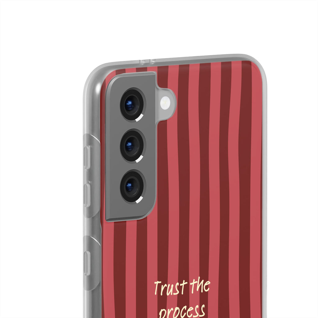 Phone Case — "Trust the Process" Red Stripe Protective Flexi Case
