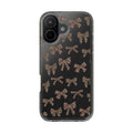 Leopard Bow Clear Phone Case — Transparent iPhone Case with Cute Animal Print Bows