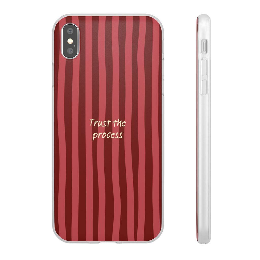 Phone Case — "Trust the Process" Red Stripe Protective Flexi Case