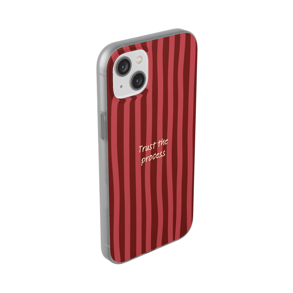 Phone Case — "Trust the Process" Red Stripe Protective Flexi Case
