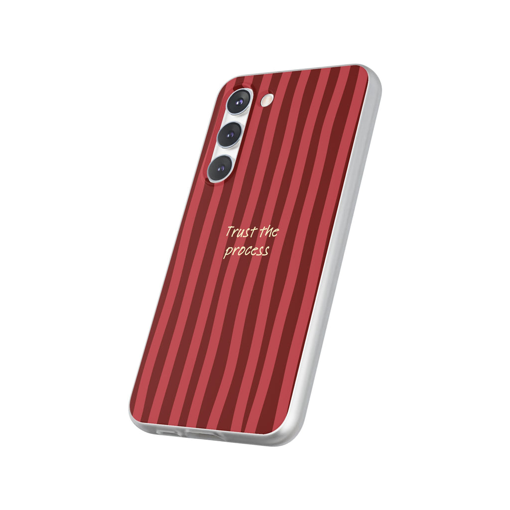 Phone Case — "Trust the Process" Red Stripe Protective Flexi Case
