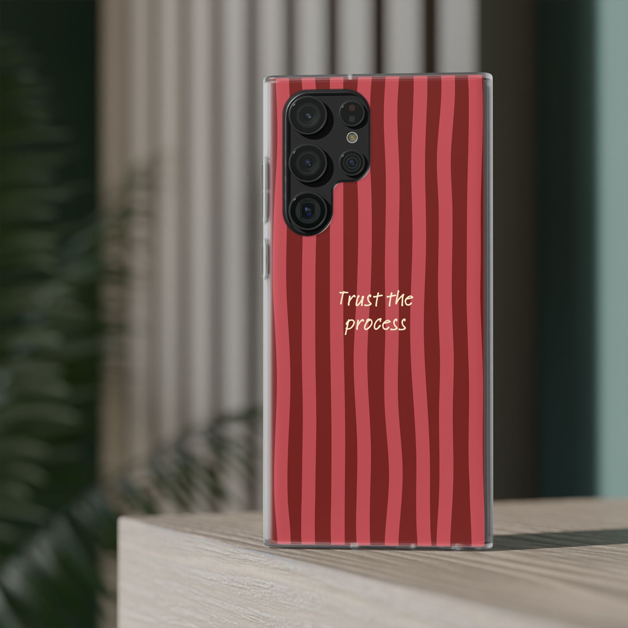 Phone Case — "Trust the Process" Red Stripe Protective Flexi Case