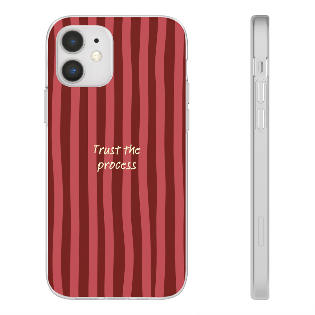Phone Case — "Trust the Process" Red Stripe Protective Flexi Case