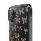 Leopard Bow Clear Phone Case — Transparent iPhone Case with Cute Animal Print Bows
