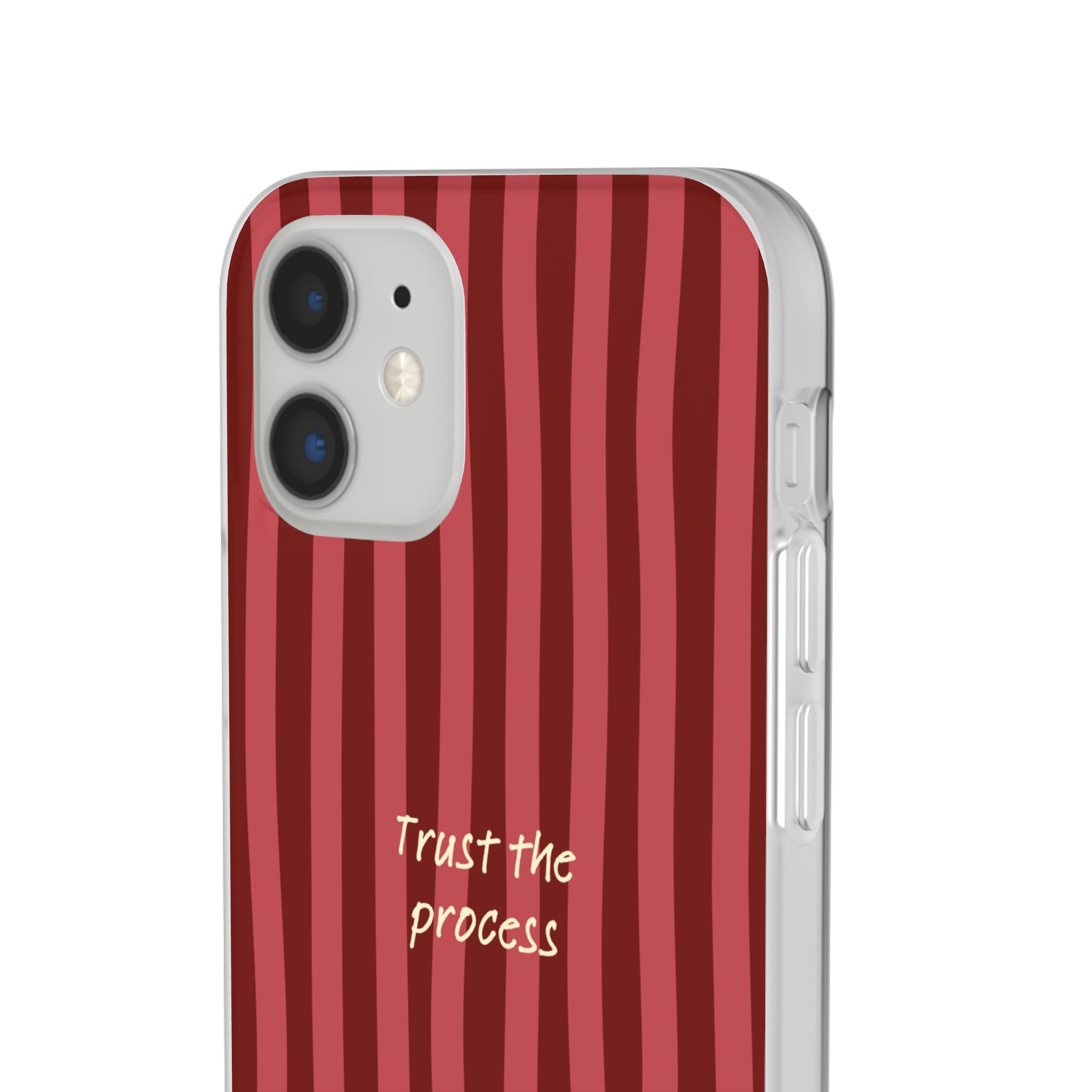 Phone Case — "Trust the Process" Red Stripe Protective Flexi Case