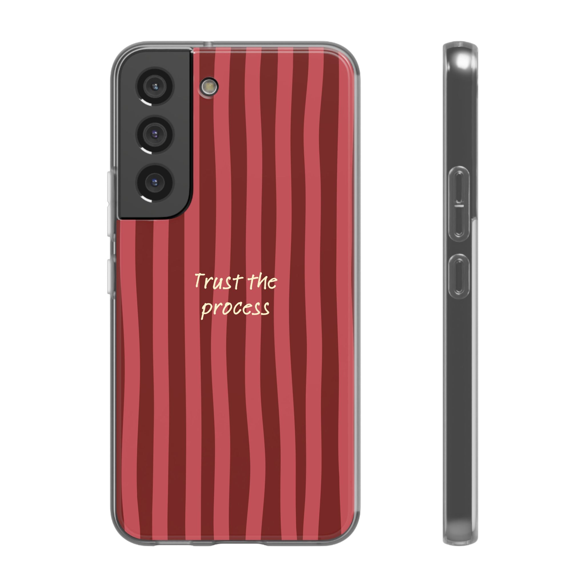 Phone Case — "Trust the Process" Red Stripe Protective Flexi Case