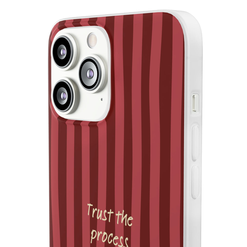 Phone Case — "Trust the Process" Red Stripe Protective Flexi Case