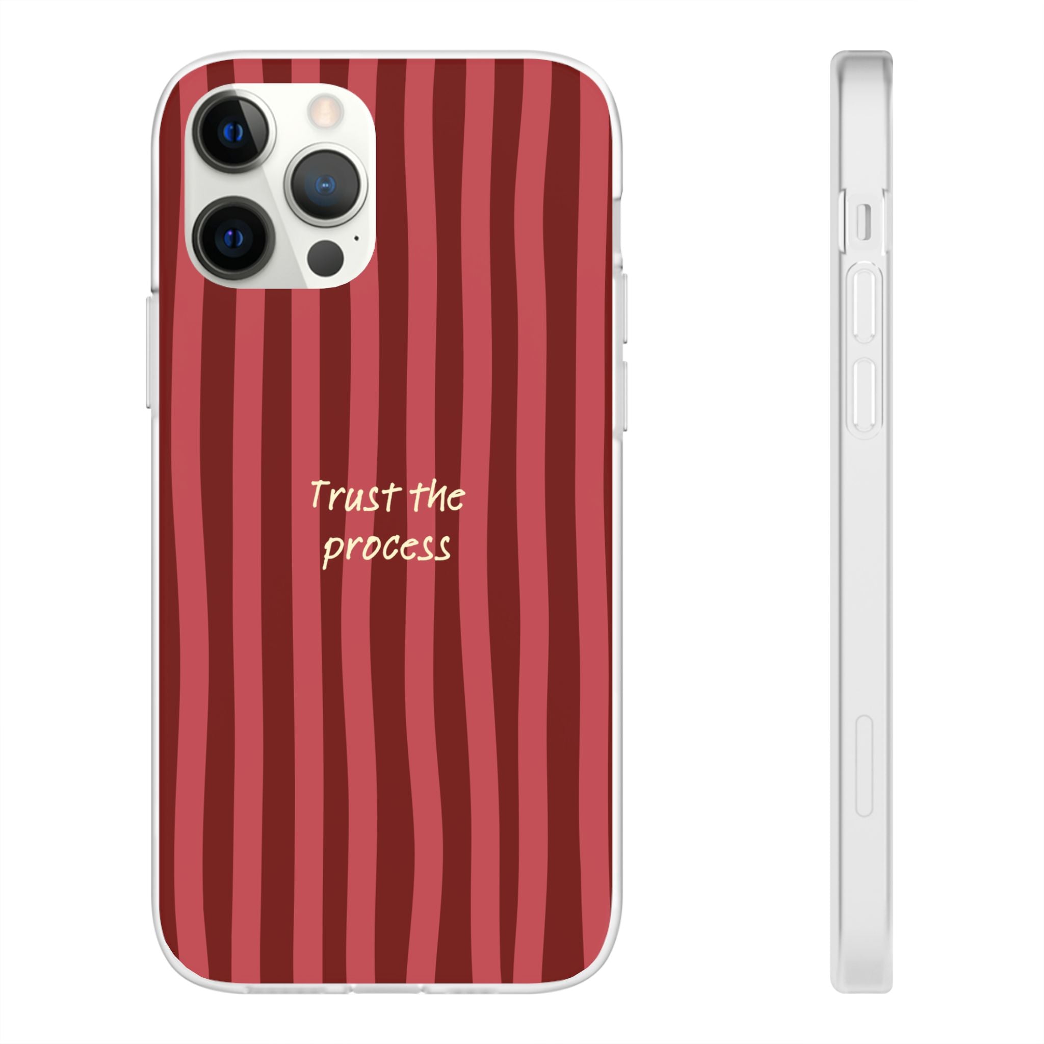 Phone Case — "Trust the Process" Red Stripe Protective Flexi Case