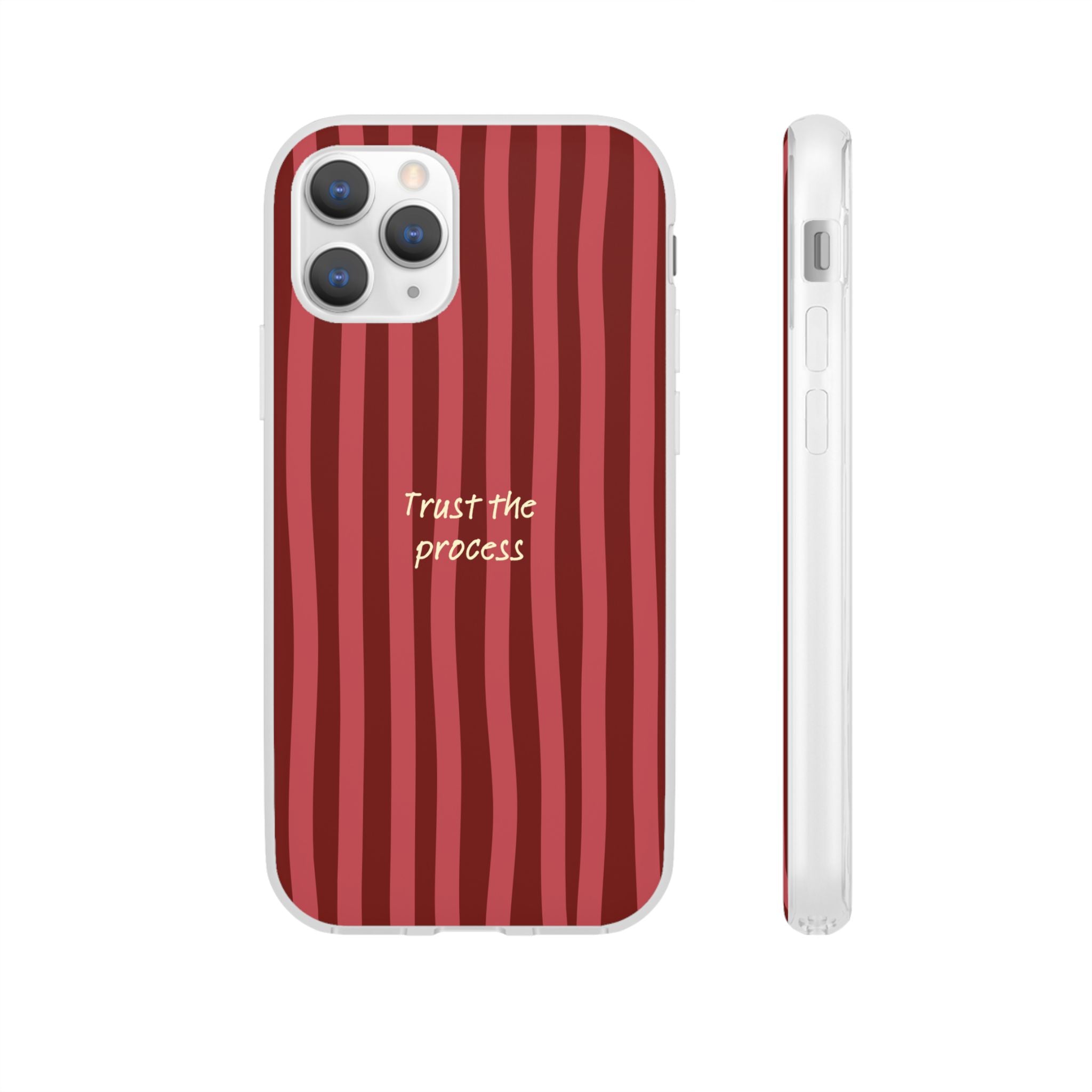 Phone Case — "Trust the Process" Red Stripe Protective Flexi Case