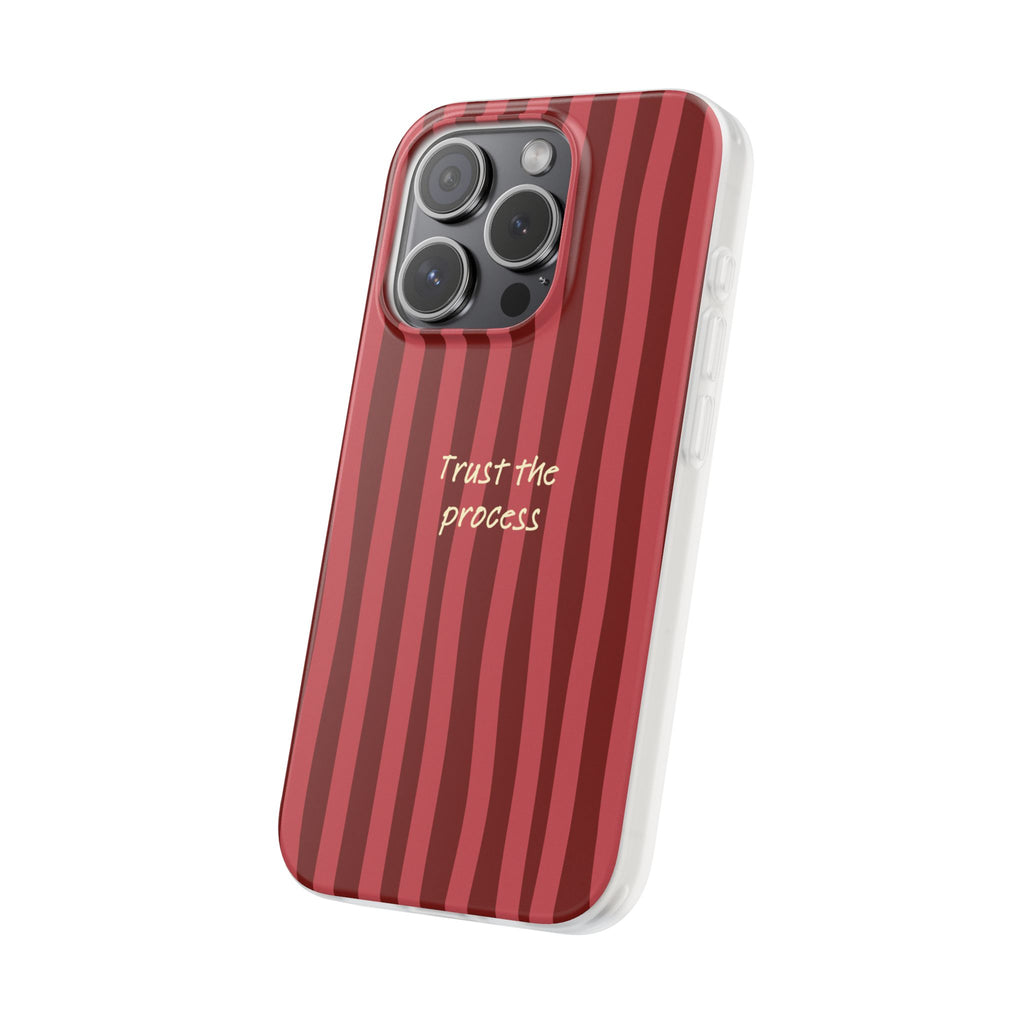 Phone Case — "Trust the Process" Red Stripe Protective Flexi Case