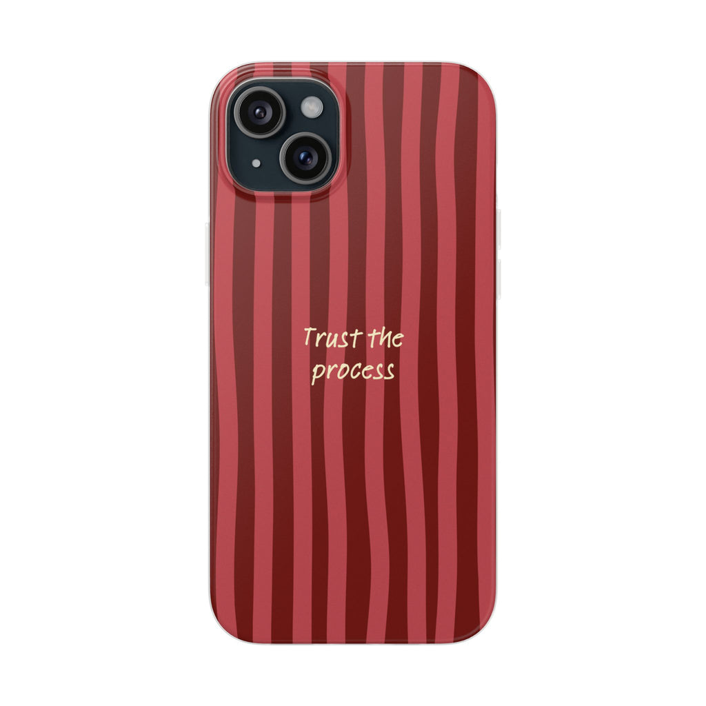 Phone Case — "Trust the Process" Red Stripe Protective Flexi Case