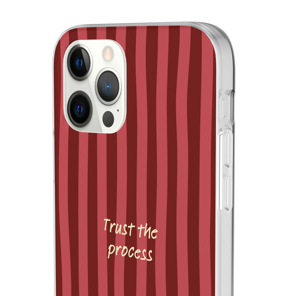 Phone Case — "Trust the Process" Red Stripe Protective Flexi Case