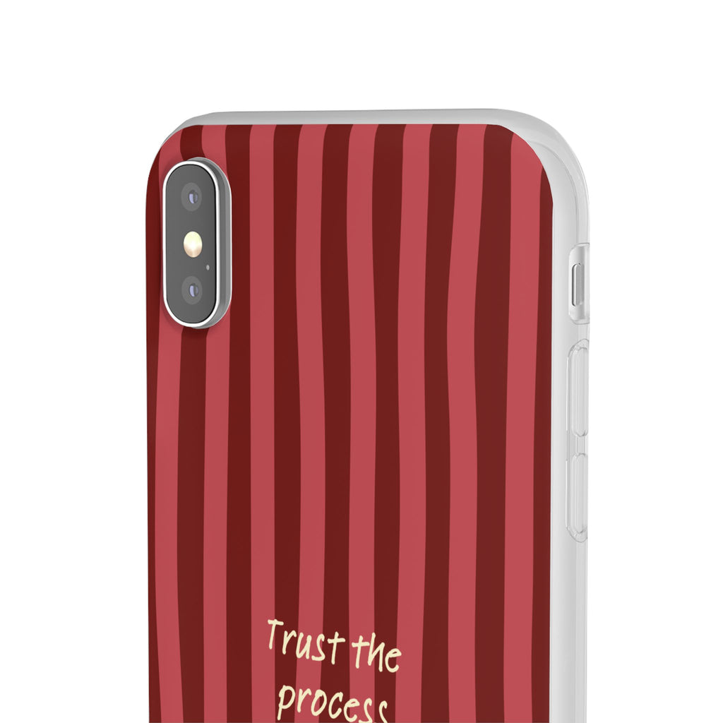 Phone Case — "Trust the Process" Red Stripe Protective Flexi Case