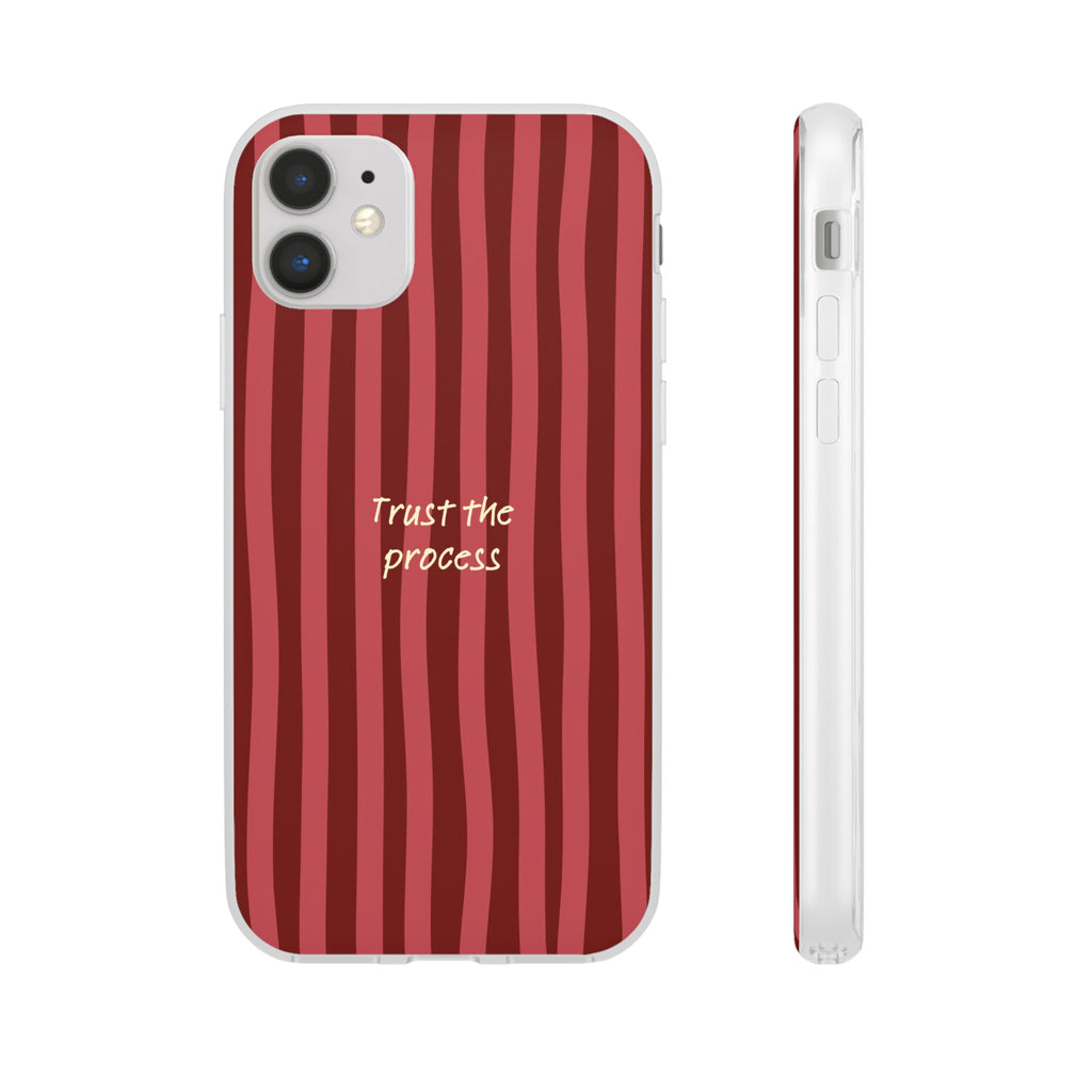 Phone Case — "Trust the Process" Red Stripe Protective Flexi Case