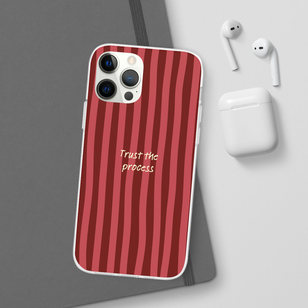 Phone Case — "Trust the Process" Red Stripe Protective Flexi Case