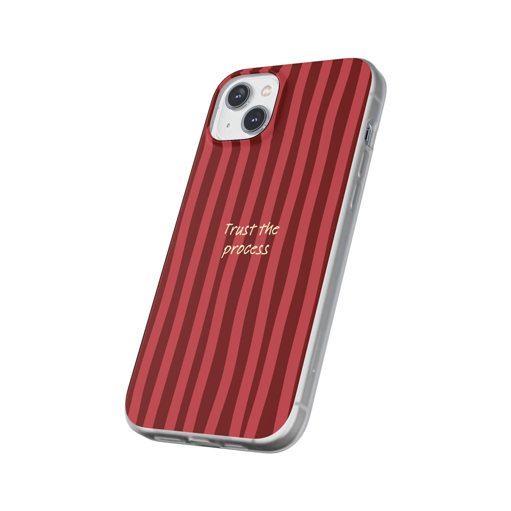 Phone Case — "Trust the Process" Red Stripe Protective Flexi Case
