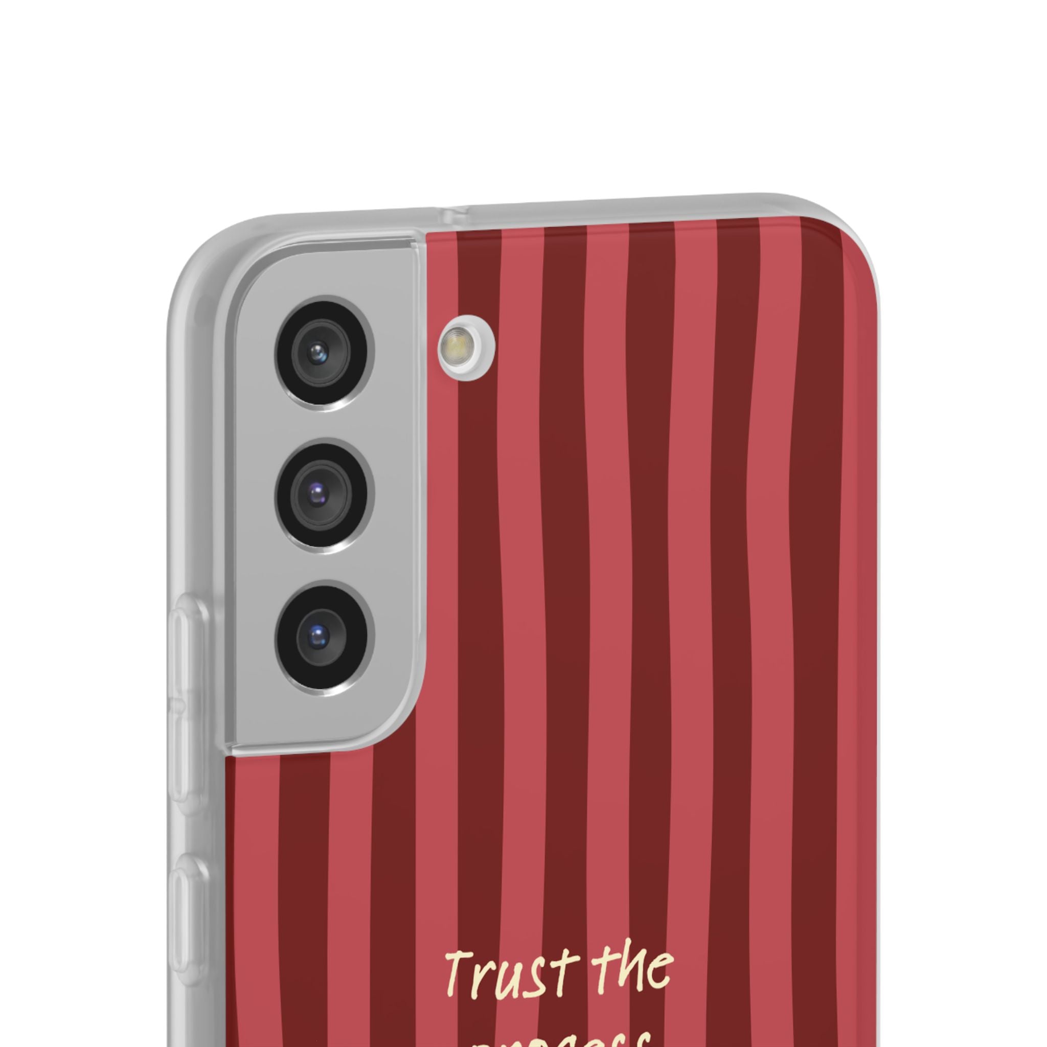 Phone Case — "Trust the Process" Red Stripe Protective Flexi Case
