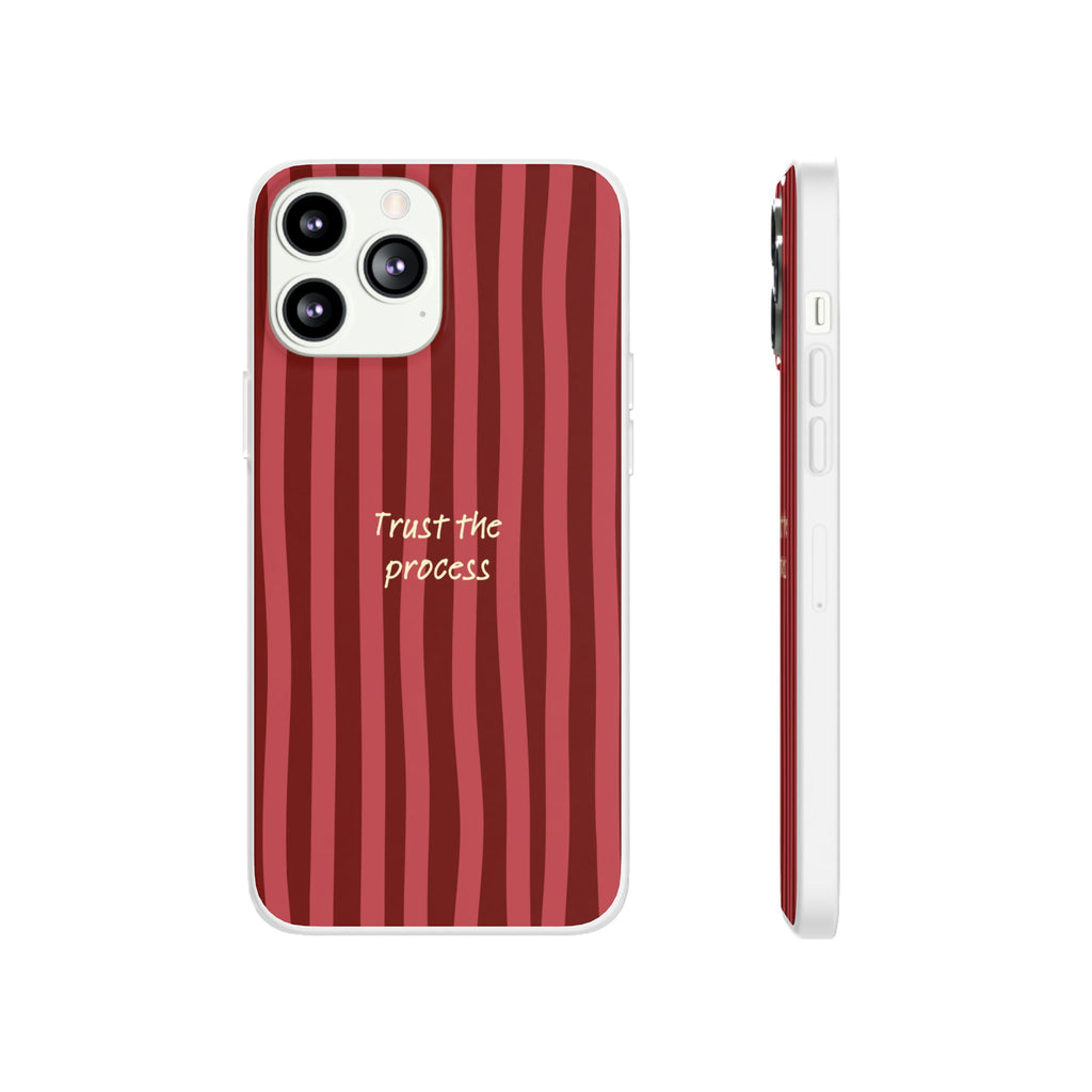 Phone Case — "Trust the Process" Red Stripe Protective Flexi Case