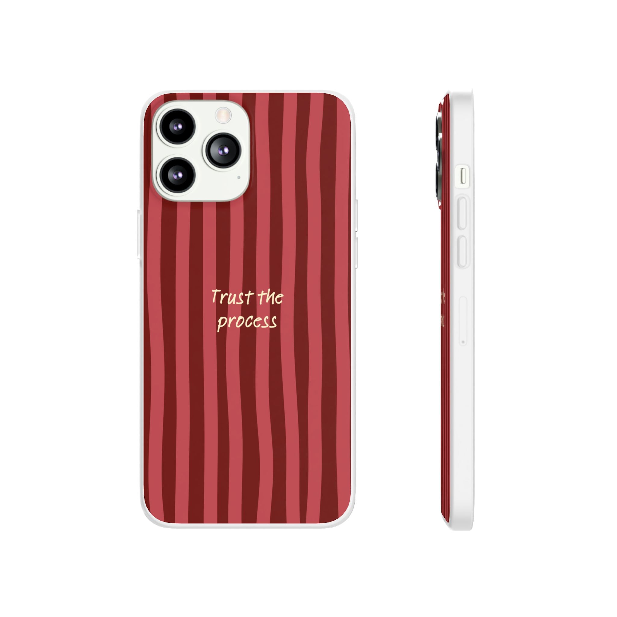 Phone Case — "Trust the Process" Red Stripe Protective Flexi Case