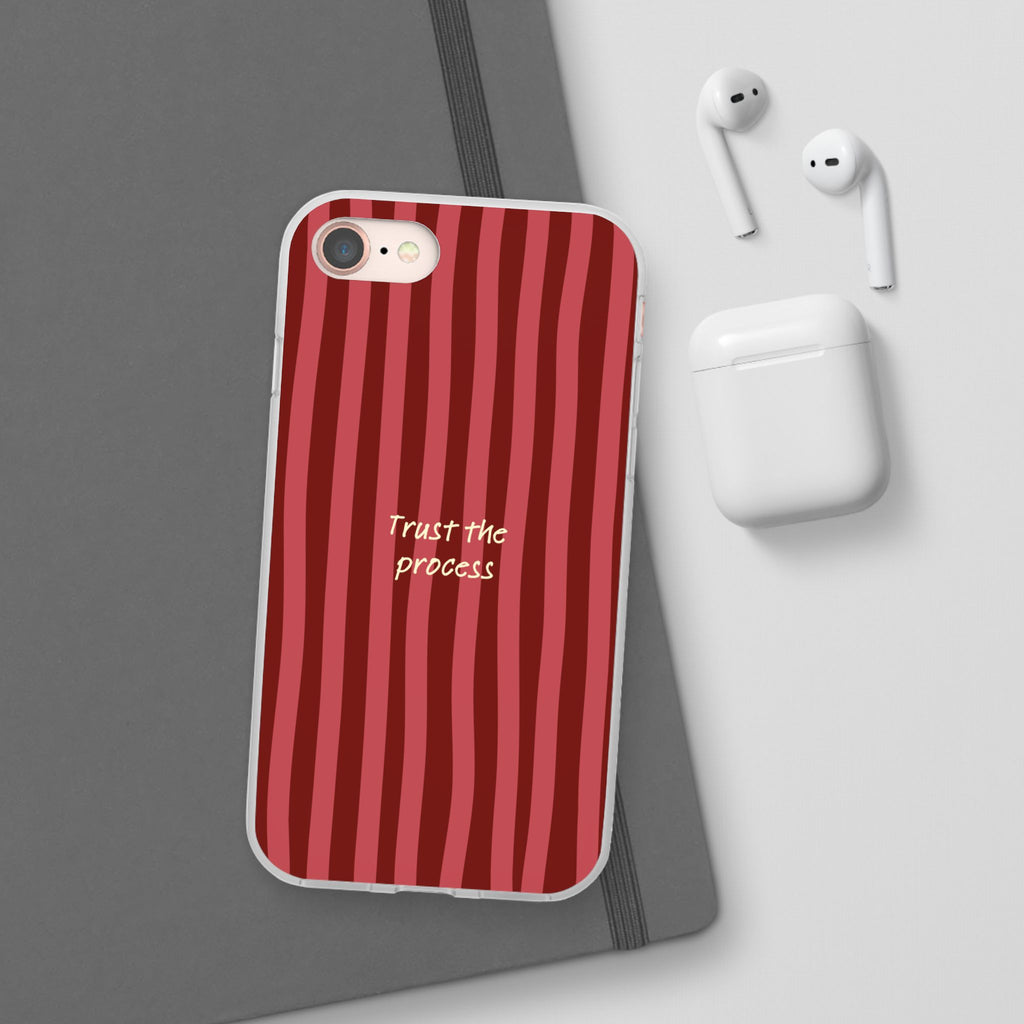 Phone Case — "Trust the Process" Red Stripe Protective Flexi Case