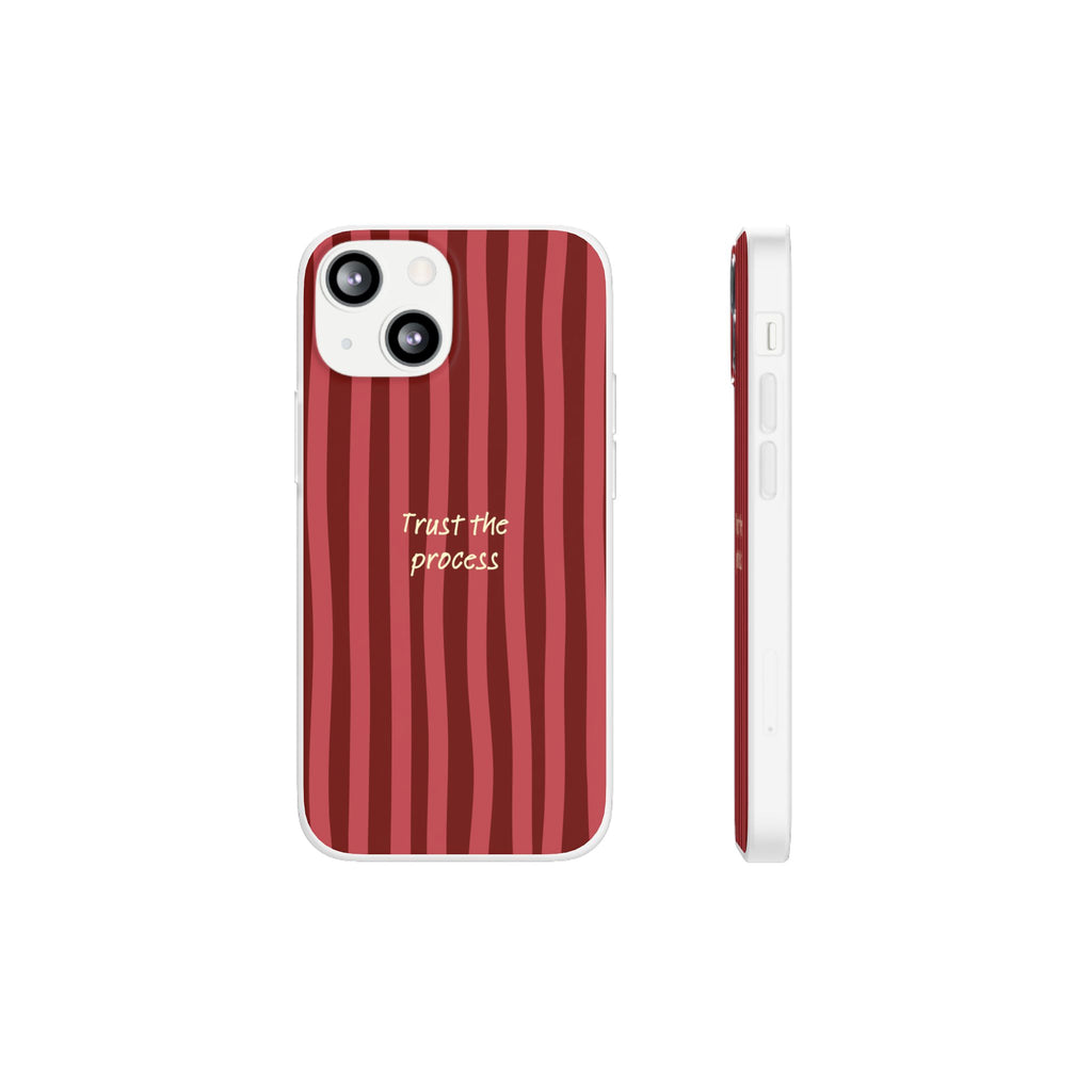 Phone Case — "Trust the Process" Red Stripe Protective Flexi Case