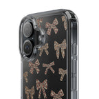 Leopard Bow Clear Phone Case — Transparent iPhone Case with Cute Animal Print Bows